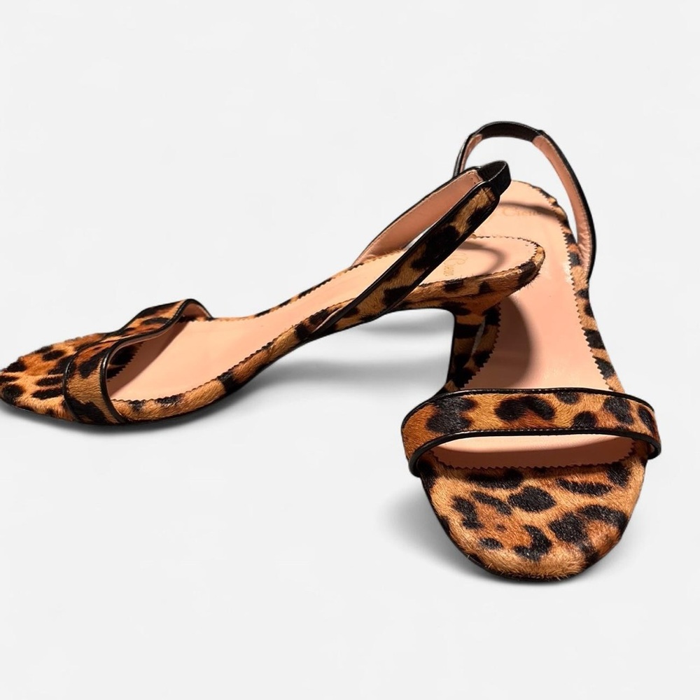 J.Crew Leopard Haircalf Slingback Flats Size 8.5
